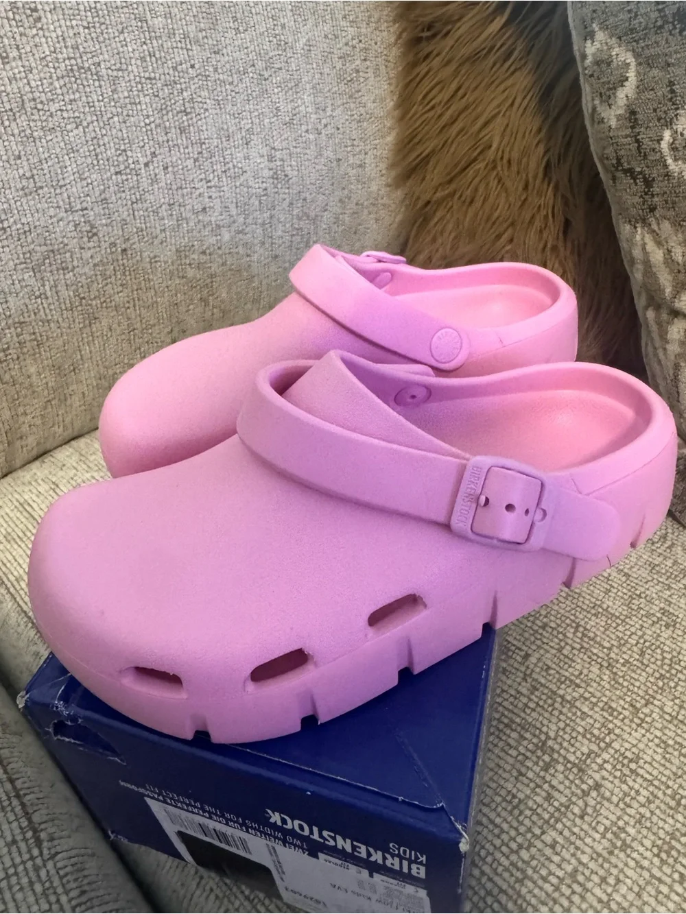 Birkenstock Kids Pink Slip-On Clog Sandals